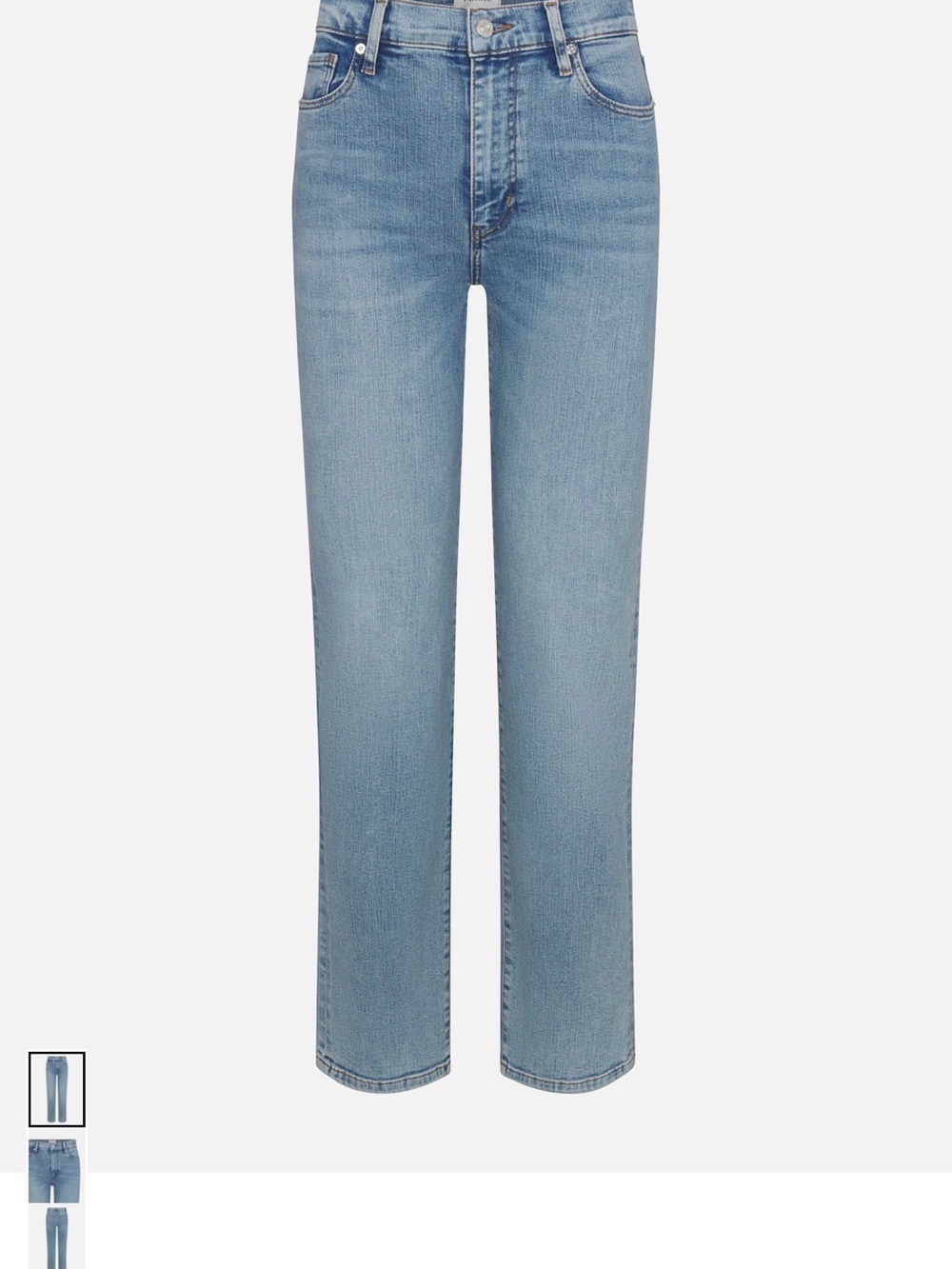 FRAME Le High Straight Jeans - Blue Women’s High-Rise Slim Jeans